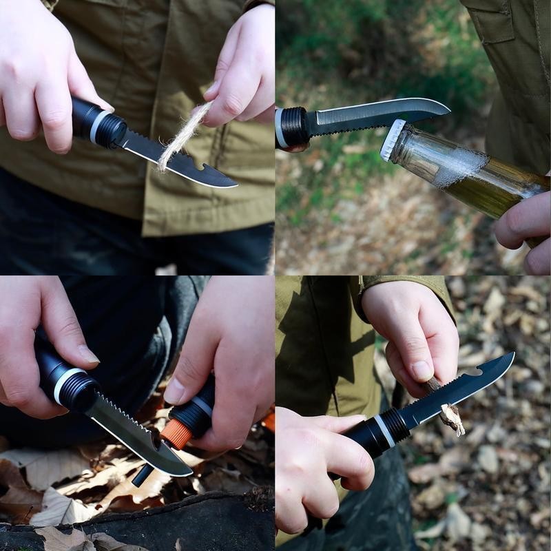 30-in-1 Survival Kit Portable Folding Shovel Multifunctional Camping Tool w/Case