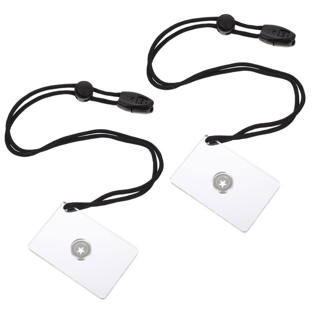 2 Pcs Survival Signal Mirror Sighting Reflective Scuba Diving Hand