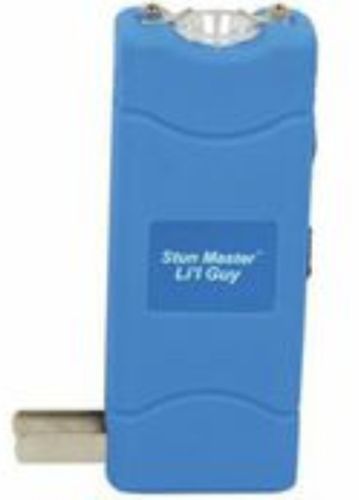 STUN MASTER POLICE Stun Gun BLUE 12 MV Mini Rechargeable LED Flashlight Case NEW