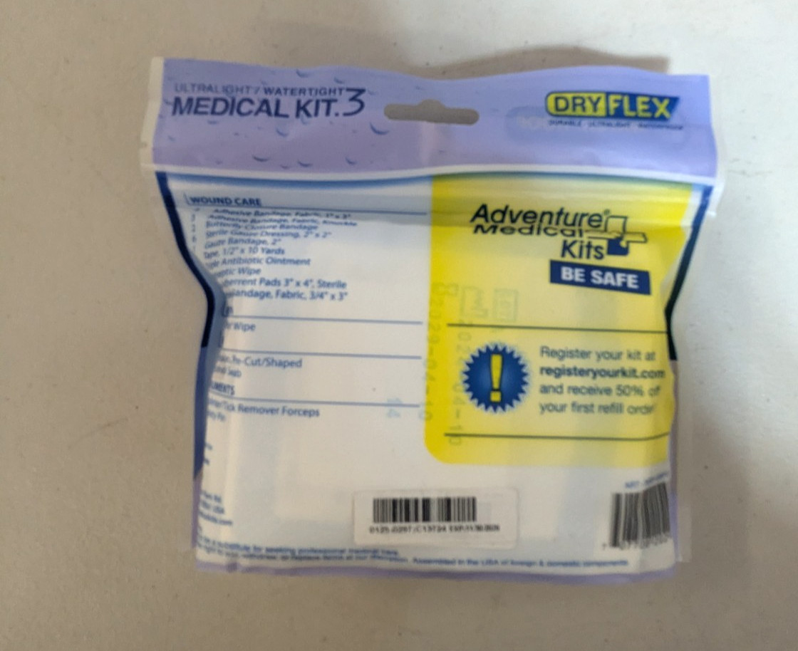 Adventure Medical Ultralight & Watertight .3 Medical Kit EXP: 11/30/26