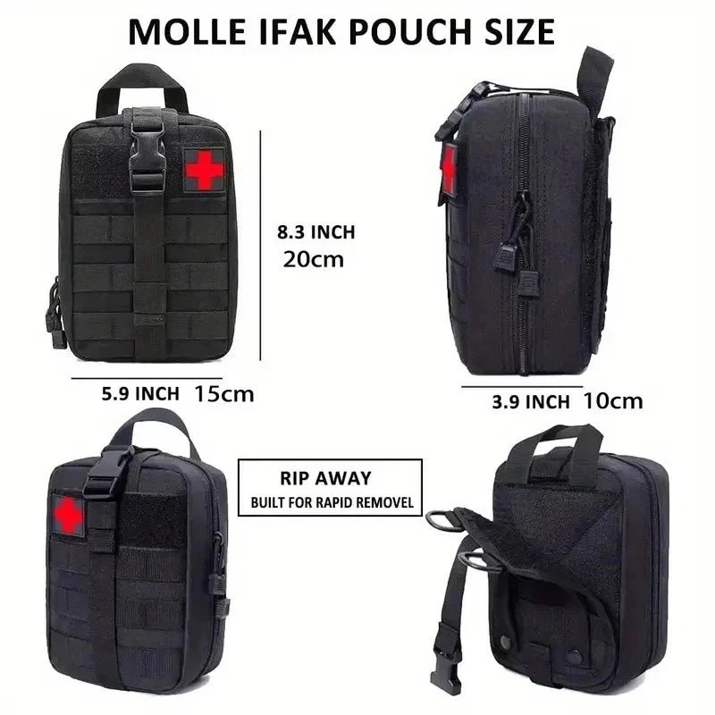 142-Piece Survival & First Aid Kit – Emergency Bugout Bag with Professional Gear