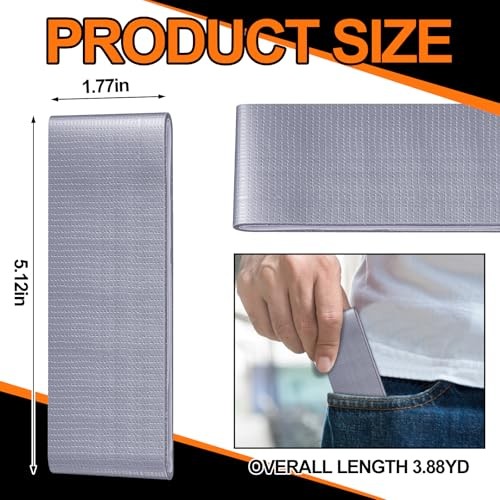 Pack 1.77 in x 10 ft Travel Duct Tape Mini Pocket Size Flat Roll Silver 4