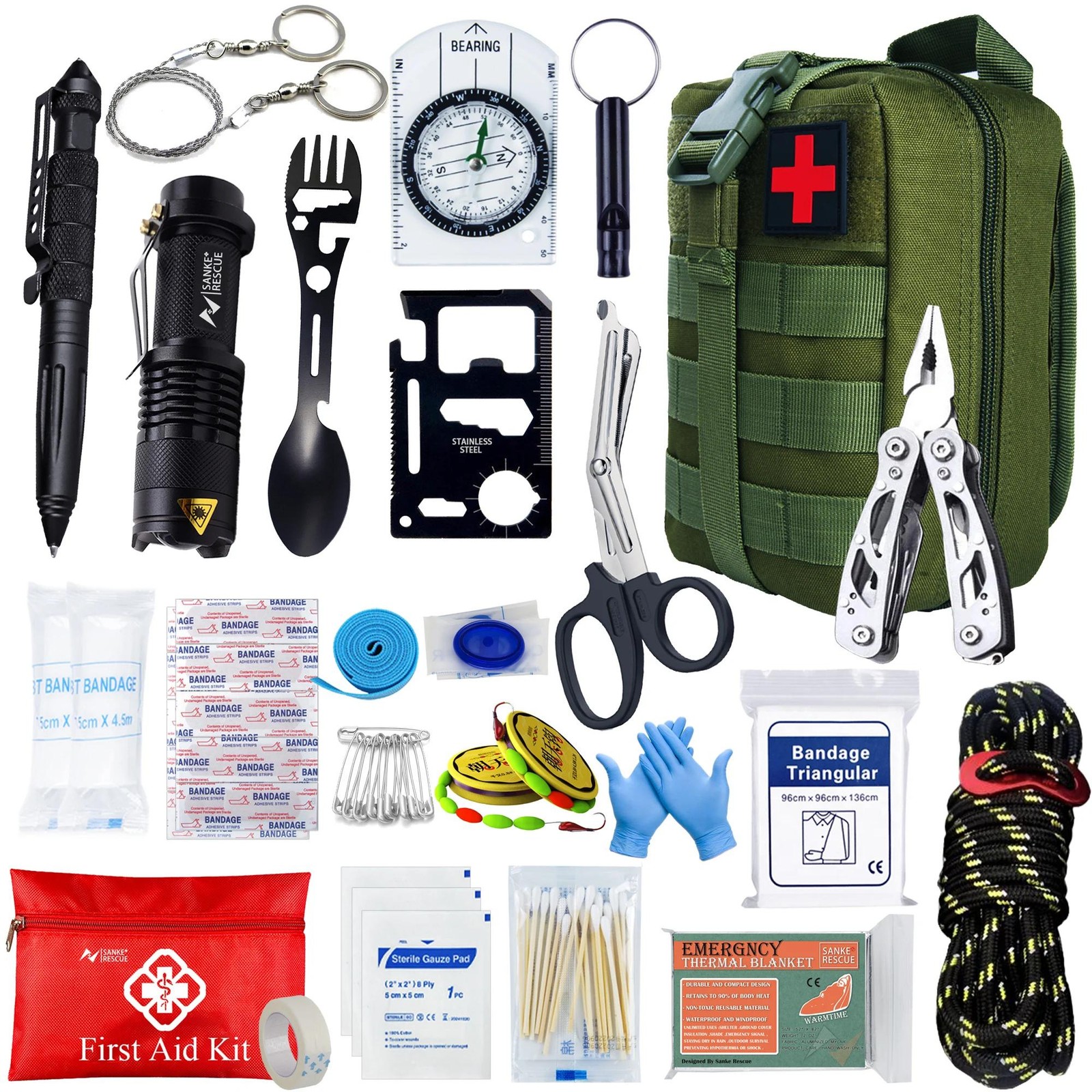 Survival First Aid Kit – Molle Emergency Bag for Camping, Hiking, Edc, Ifak