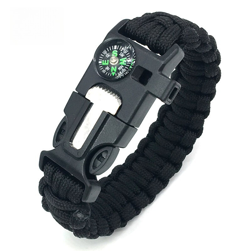 Parachute Woven Bracelet Compass Survival Hand Rope Outdoor Camping Emergency
