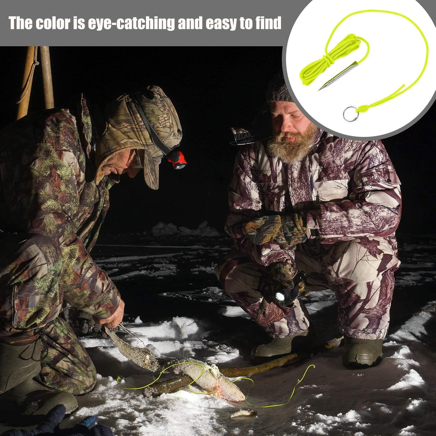 10 Ft Paracord Fishing Stringer Set – 2 Pieces, 550Lb Capacity, Split Ring