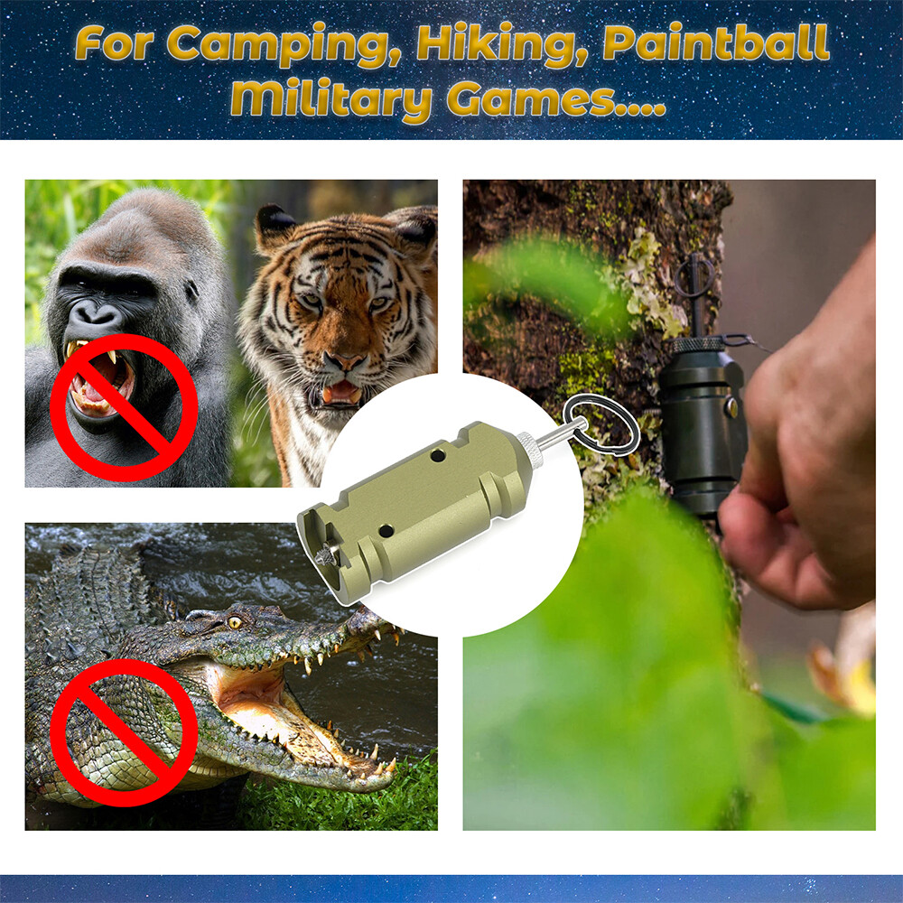 Perimeter Trip Alarm Aluminum Alloy Camp Safe Perimeter Trip Wire Alarm Green