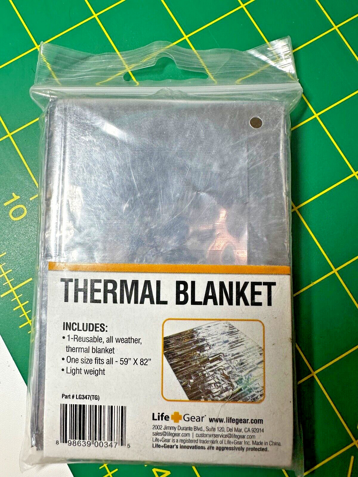 Life Gear Thermal Blanket 59″x82″ Wind Proof Water Proof Shelter Survival Gear