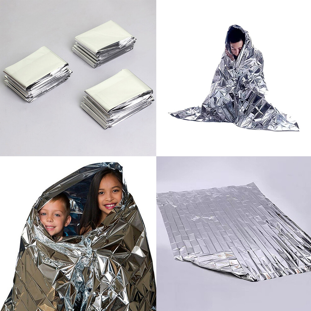 US 15-30 PACK Emergency Solar Blanket Survival Safety Insulating Mylar Thermal