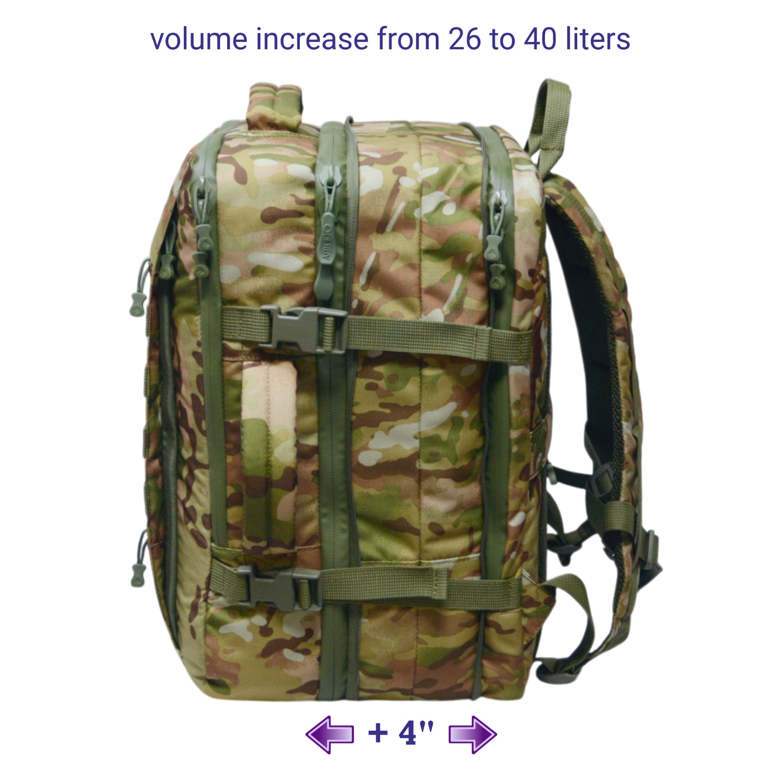 Empty Emergency Survival Tactical Travel Backpack 40L Family Comfort Rucksack