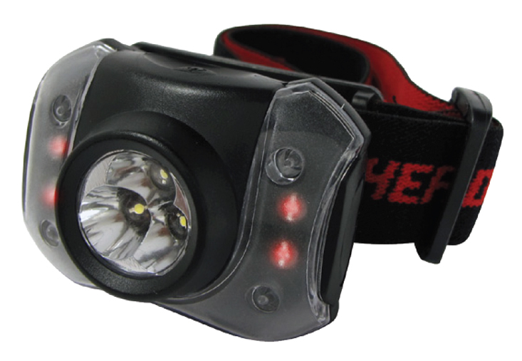 7 LED Head Light Flashlight Lamp 3 Way Switch Red White Bulbs Survival Camp Kits