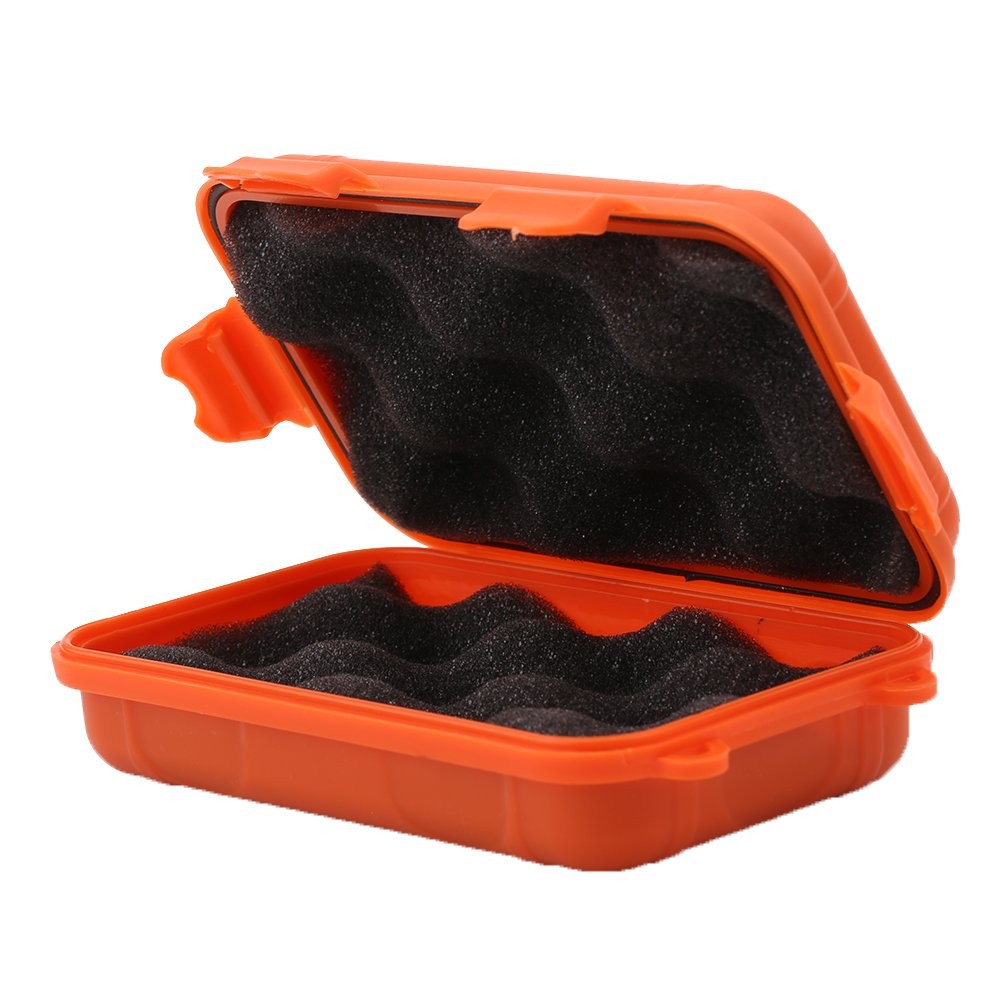FILFEEL Outdoor Plastic Shockproof Box Airtight Survival Case S, Orange