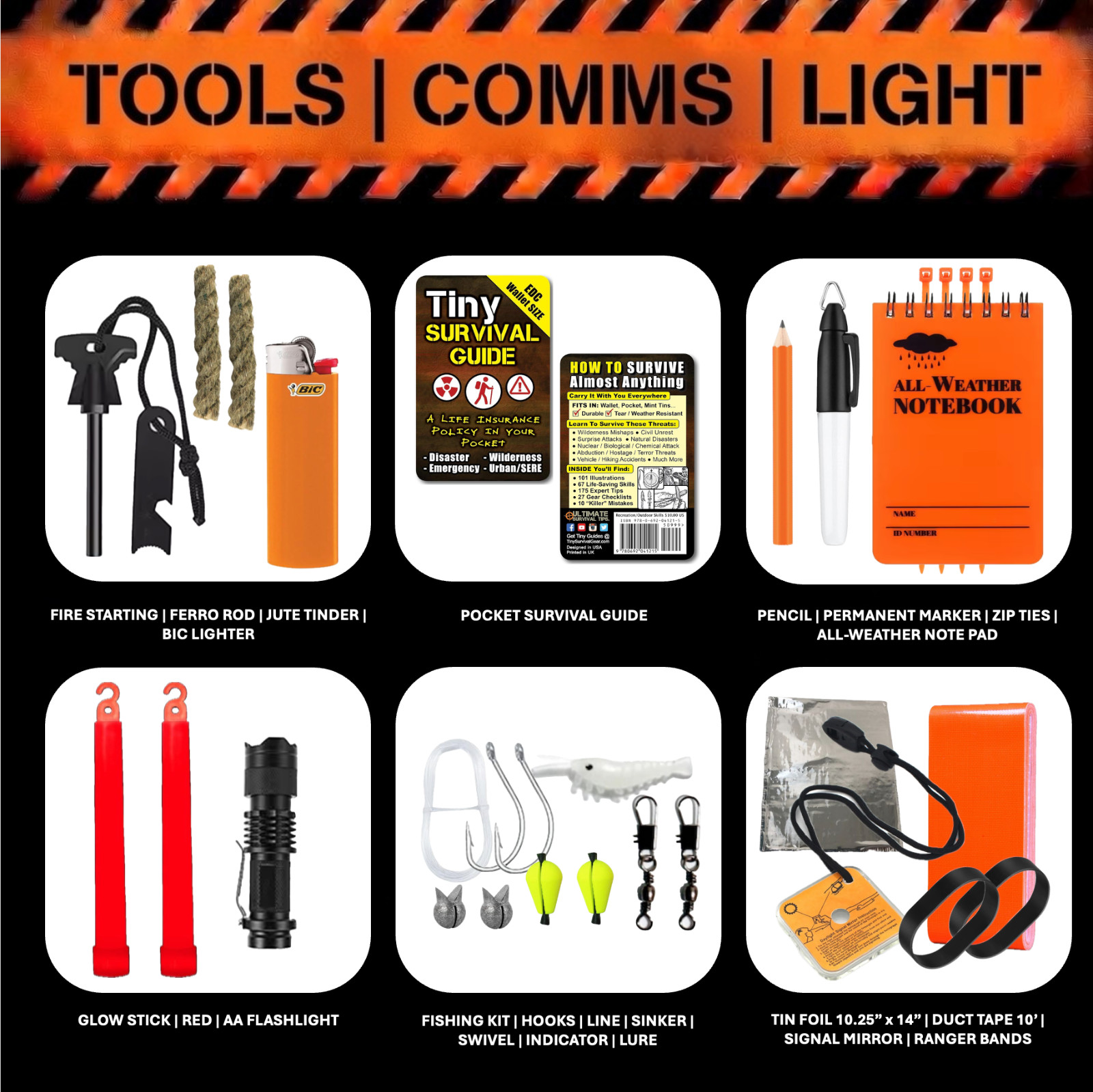 Emergency / Survival Kit / Bug Out Bag / Tactical Backpack / Two-Man 72+ Hours