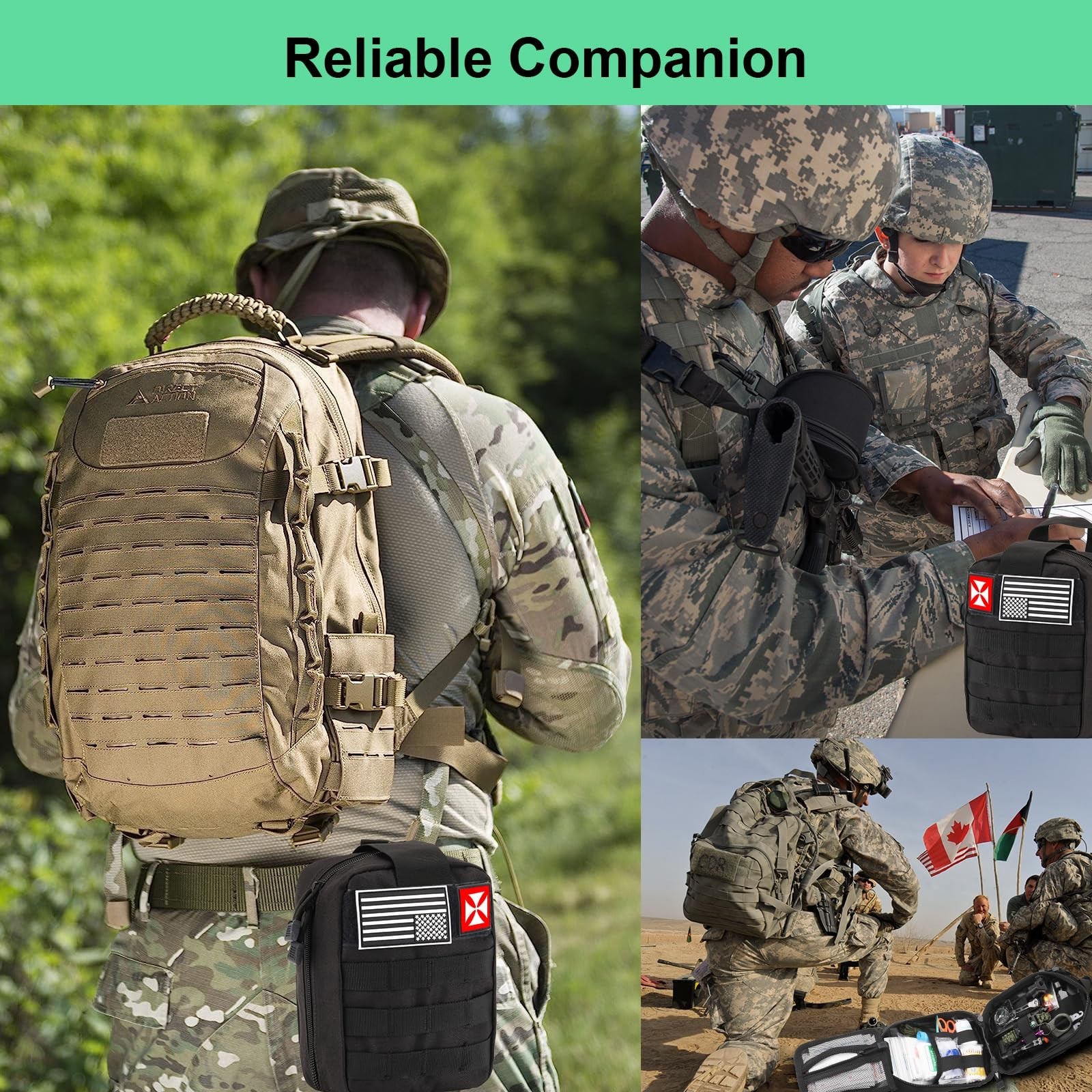Ultimate 256-in-1 Survival Kit & First Aid Gear with Molle Pouch for Camping, Hi
