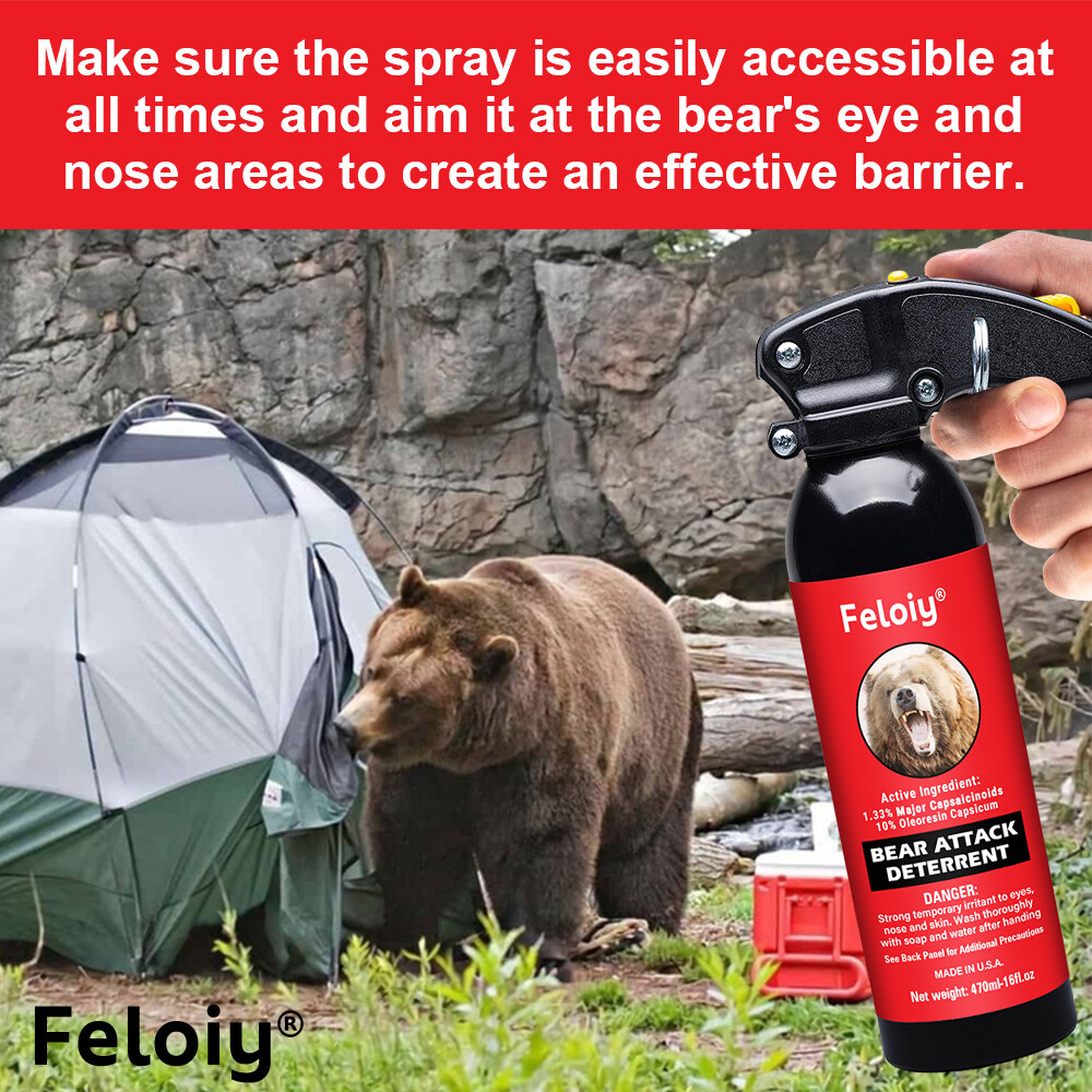 Feloiy Pepper Self Defense Spray 16Oz W/ Spray Bag 1 Pack Free Peper Spray 1/2oz
