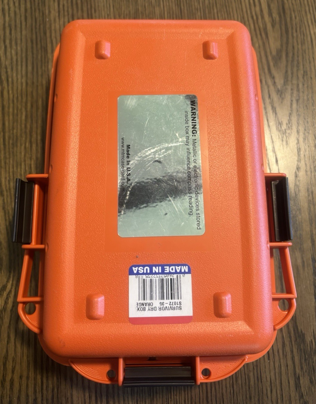 Survivor Dry Box Orange 9″ x 6″ O-Ring Seal Water Resistant Compass Camping USA