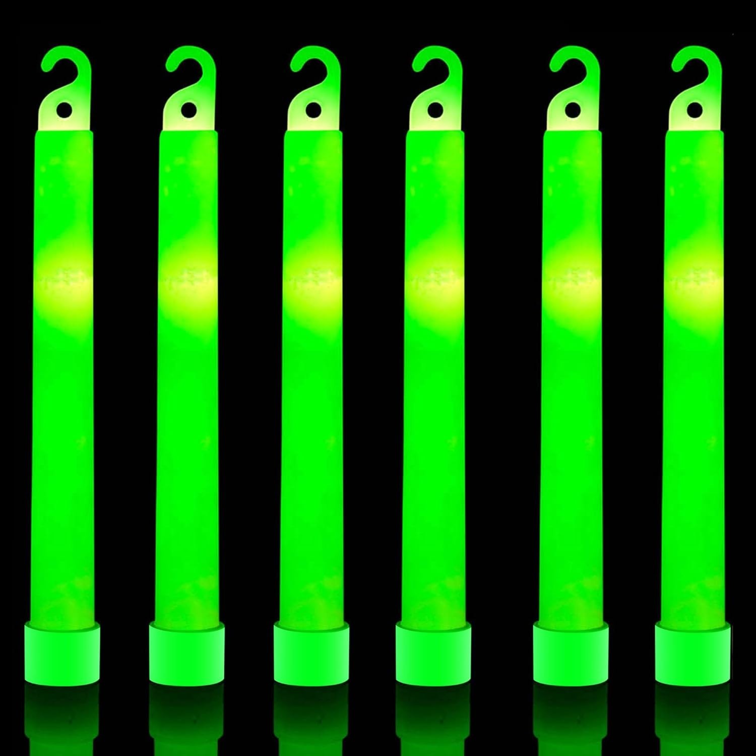 32 Ultra Bright 6 Inch Large Green Glow Sticks – Chem Lights Sticks with 12 Hour
