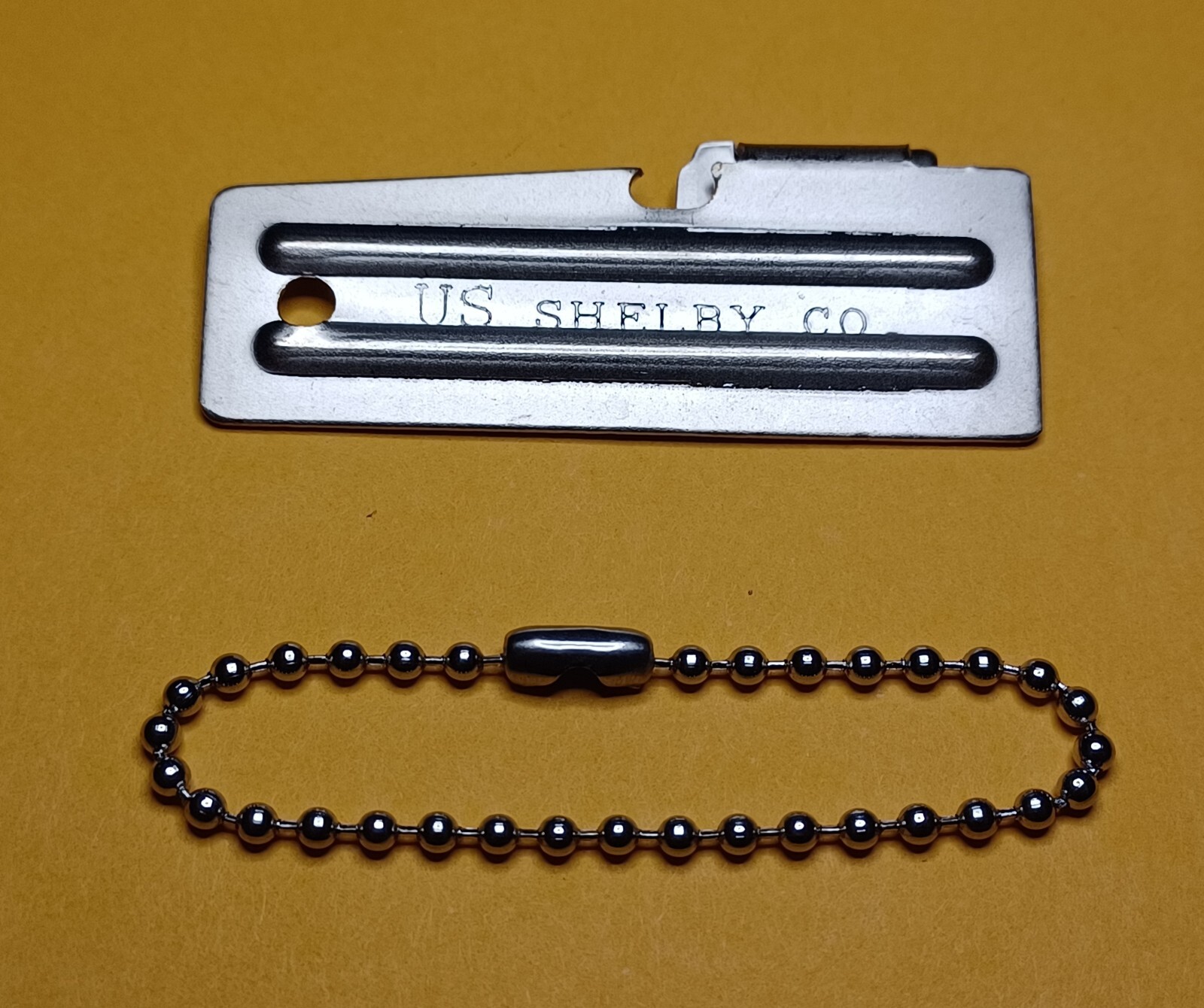 P-51 Original Military Can Opener Emergency Survival Tool with 4.5″ Chain