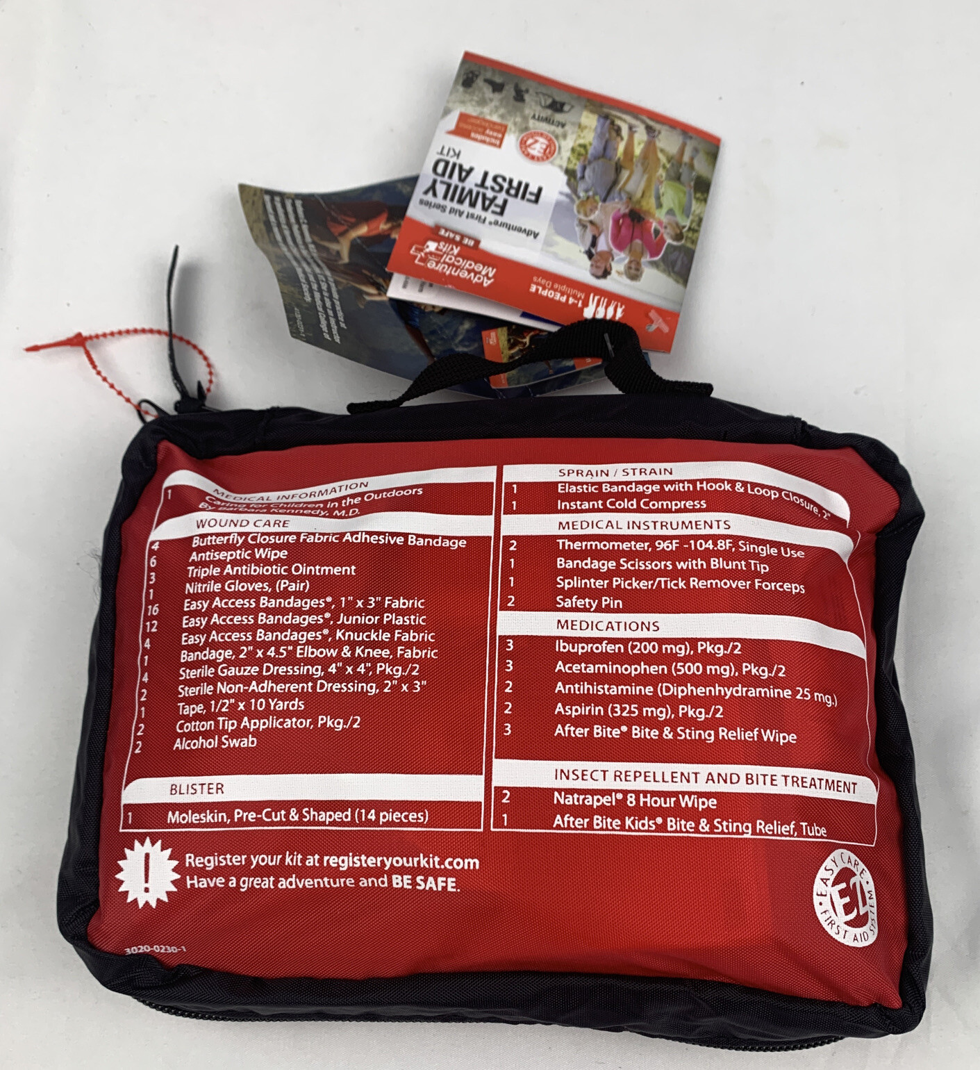 Family First Aid Adventure Medical Kit 1- 4 People Expires 1/31/22