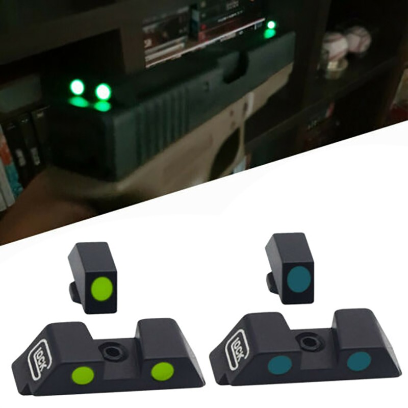 GLOW In The Dark NIGHT Sights For Glock Luminous Front And Rear Sight
