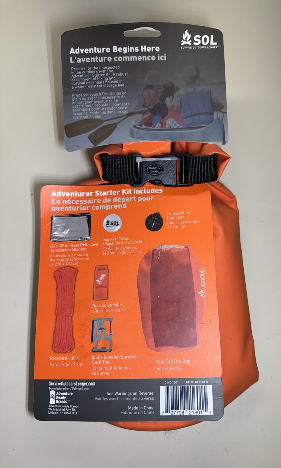 SOL Adventurer 7 PC Survival Essential Starter Kit BRAND NEW (OOP)