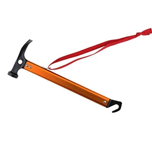 Sutekus Peg Hammer Tent Stake Remover – Lightweight Camping Orange