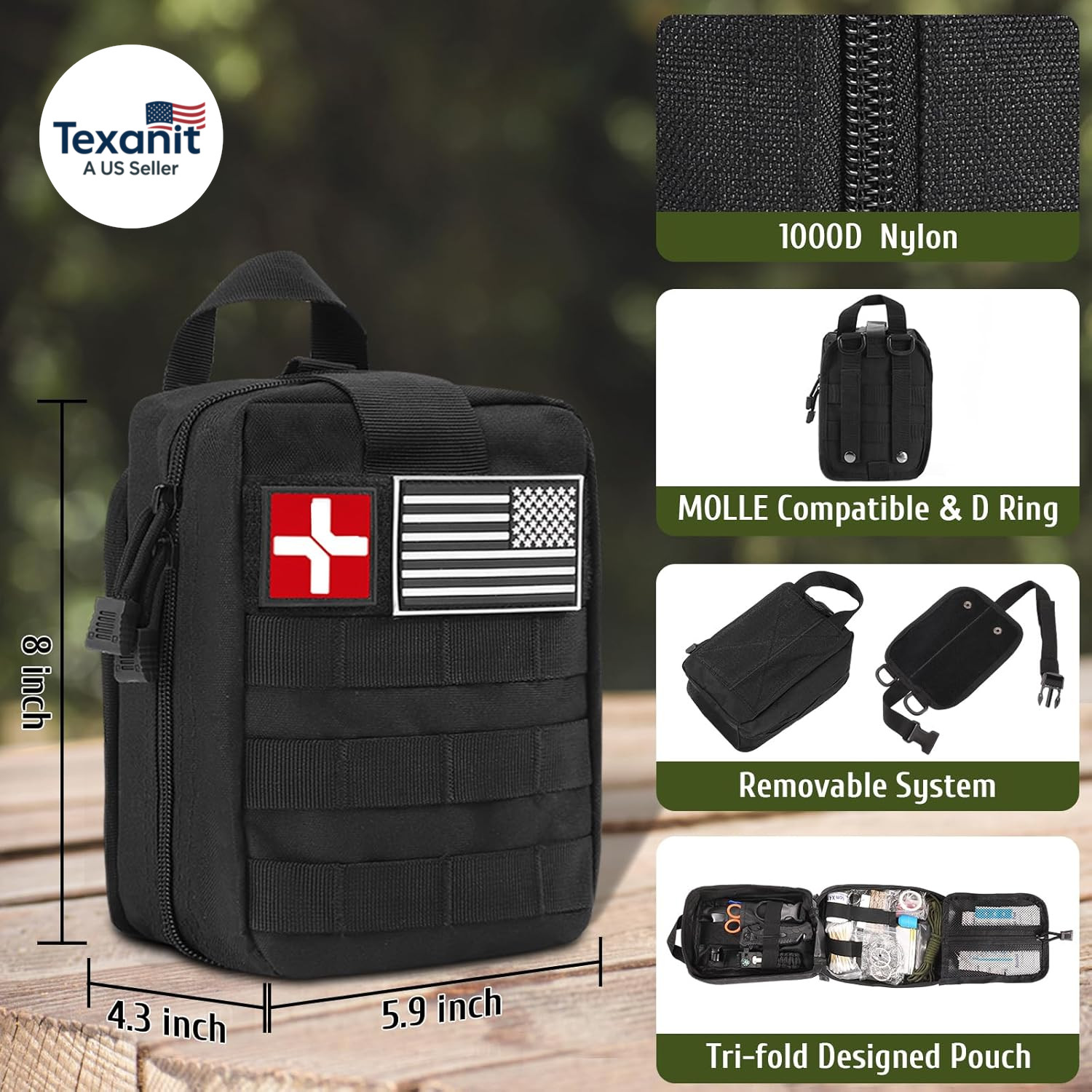 170 PCS Survival Kits, Survival First Aid Kit with Essential Survival Gear Emerg