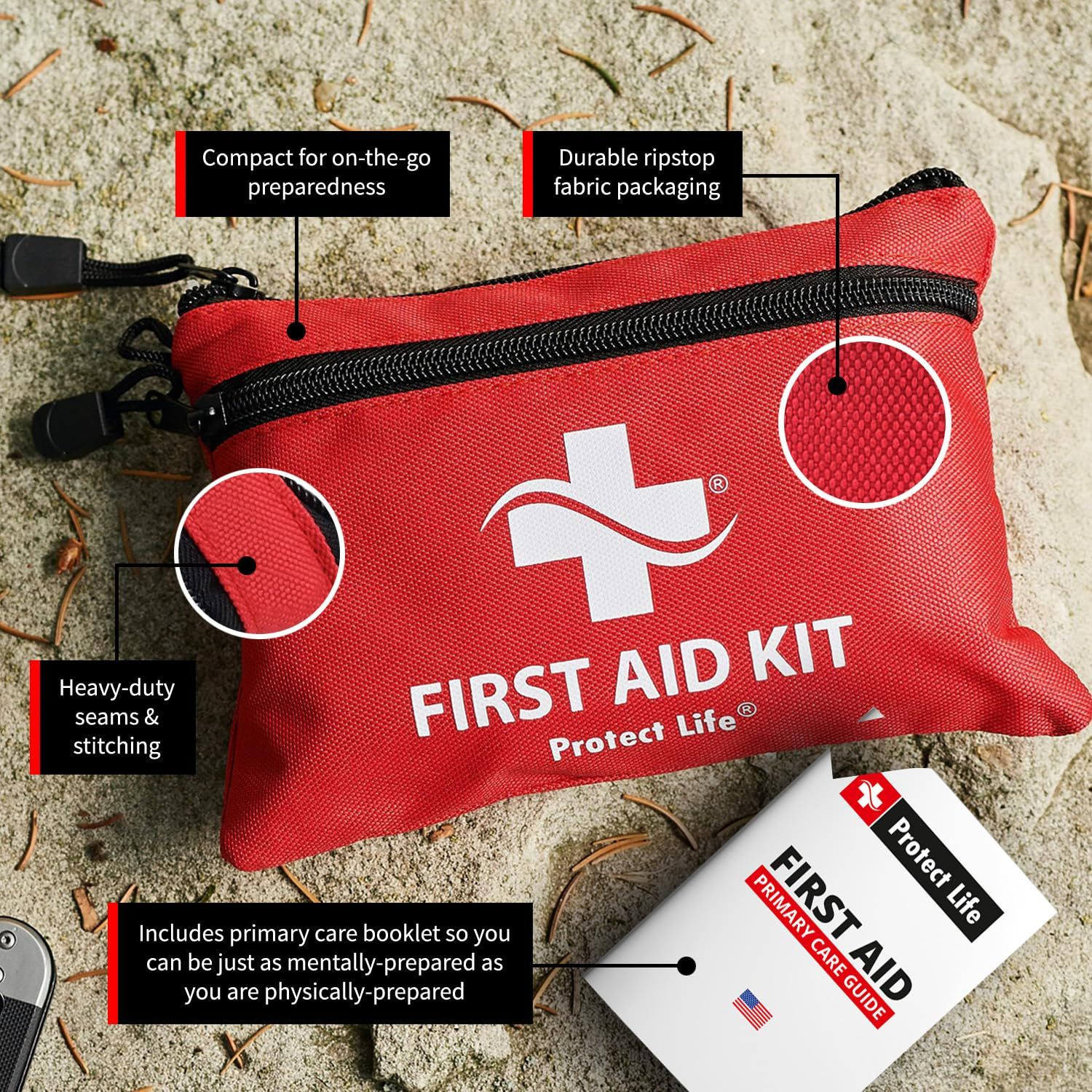 Protect Life Survival First Aid Kit 100 Piece Set, 100 Pieces (First Kit)