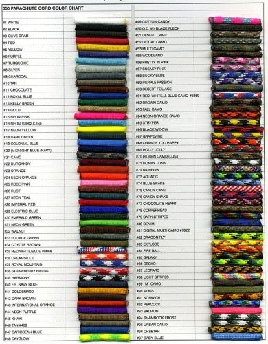 50FT Type III Emerald Green Paracord 550 Parachute 50 Feet,