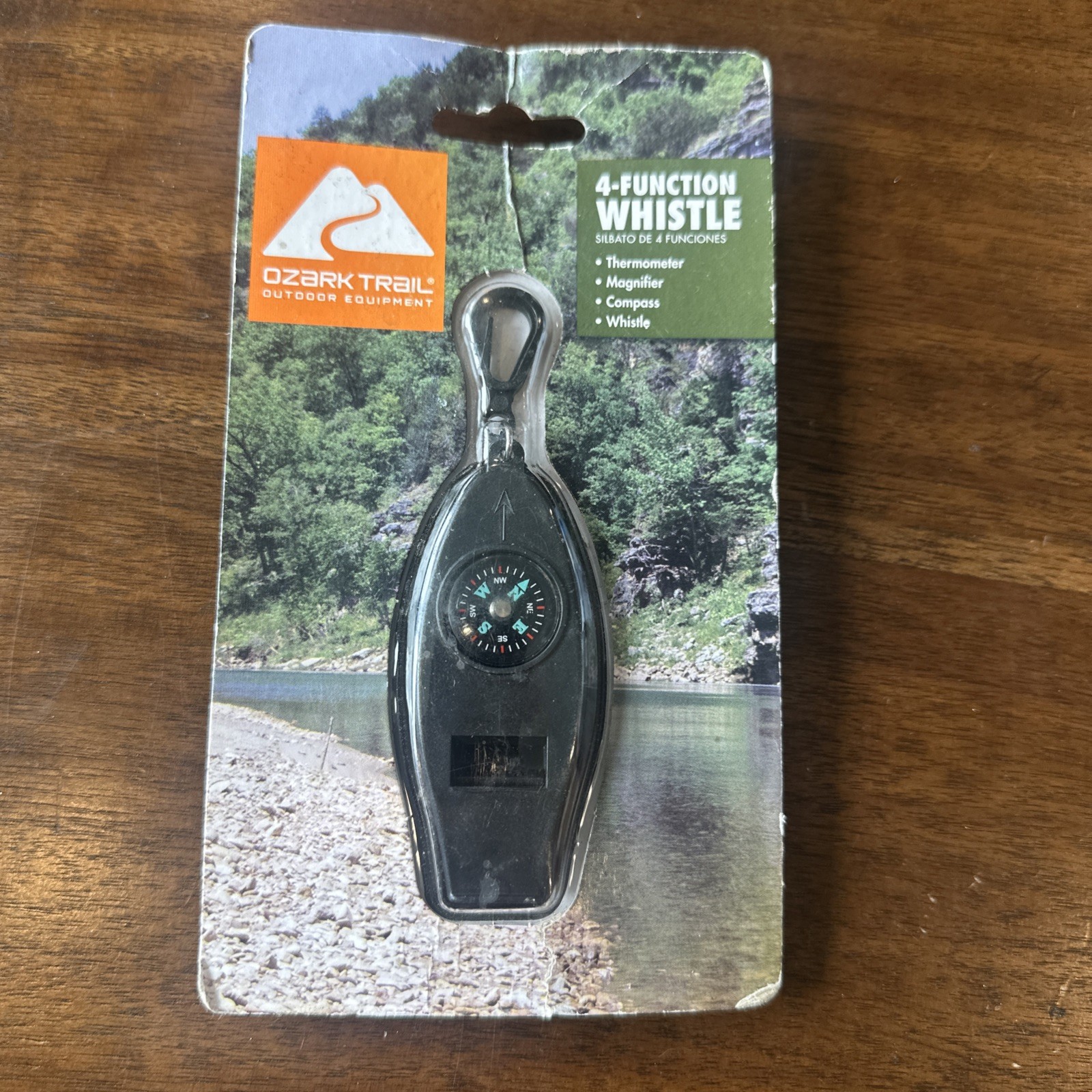Ozark Trail 4-Function Whistle-thermometer, Magnifier, Compass, Whistle- New