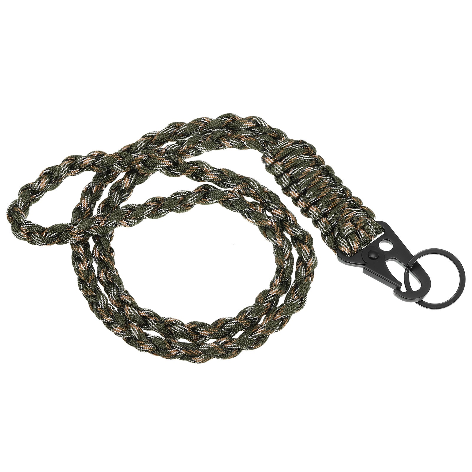 22″ Paracord Neck Lanyard Keychain Braided Strong Lanyard with Camo