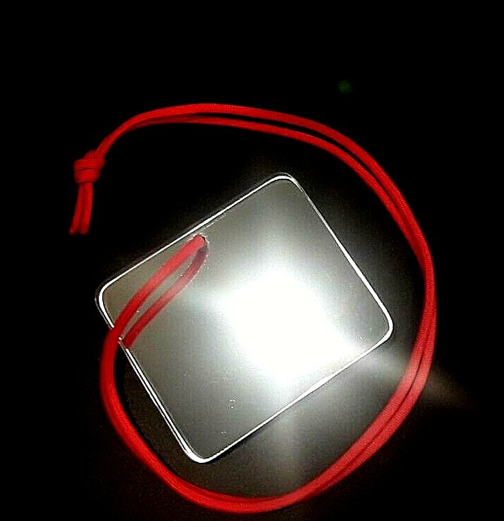 EMERGENCY SIGNAL MIRROR / COMPASS COMBO WITH CORD/MADE IN THE USA
