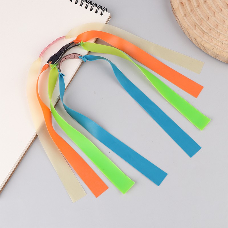5Pcs 0.5/0.65/0.8/1.0MM Catapult Slingshot Hunting Powerful Flat Rubber Bands