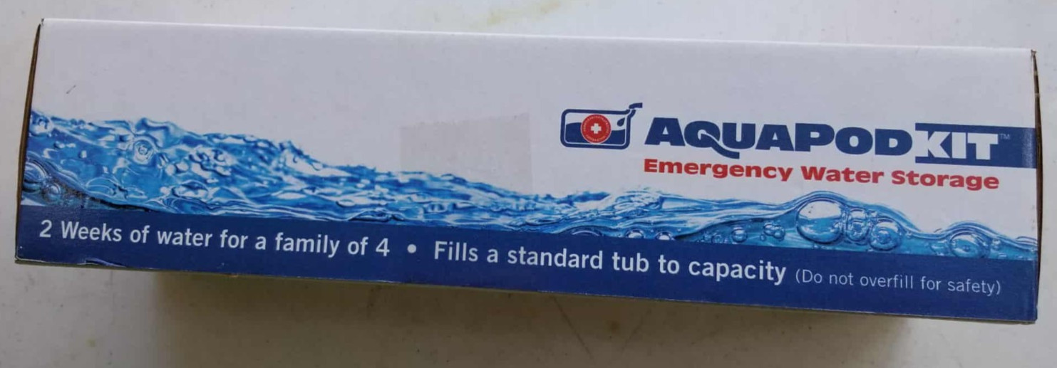 AquaPod Kit 65 gal Emergency Water Storage Drinking Water Container Home Bathtub