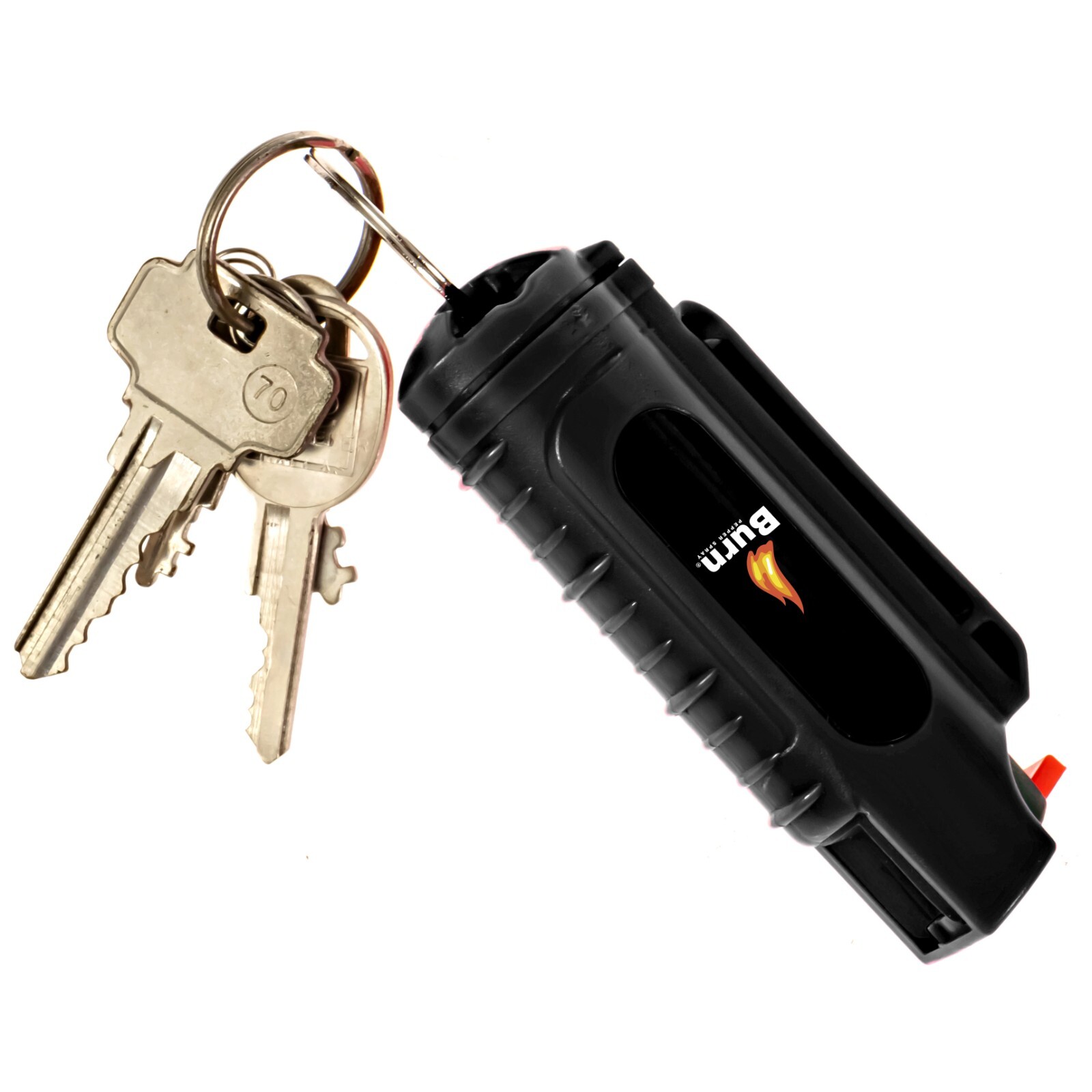 BURN Keychain Pepper spray Self Defense – 1 Pack .50oz Black