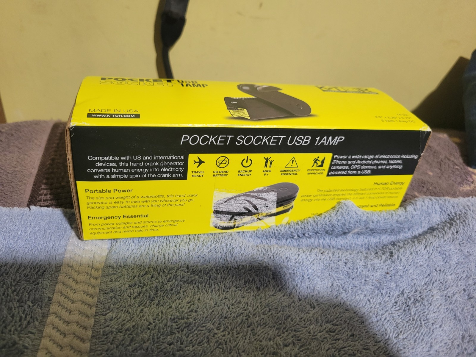 K-Tor Pocket Socket USB 1 Amp Hand Crank Generator Chargers – Any USB Device