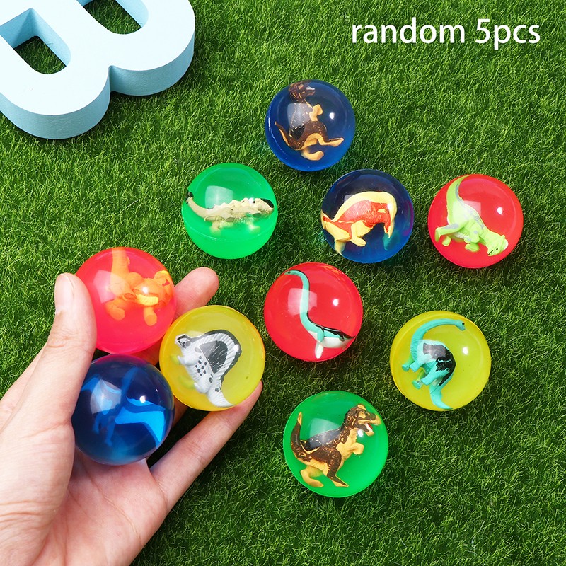 5Pcs Bouncy Ball Toys With Inside Mini Dolls Diameter Kid Birthday Party Favors