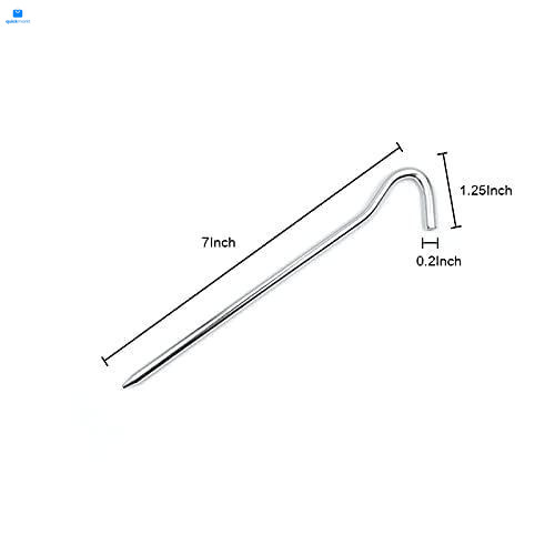 12Pcs Aluminium Tent Stakes for Sand,Beach Camping-7 7Inch, Silver 12Pack