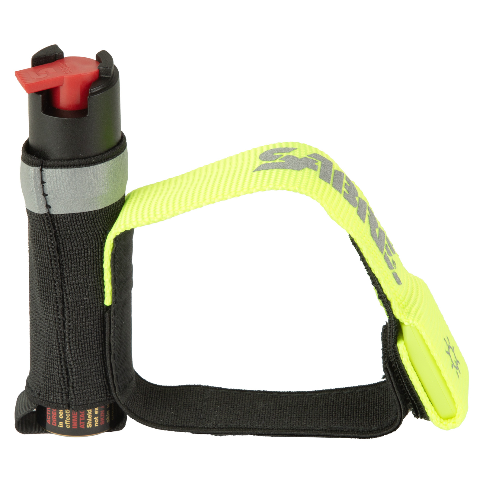 Sabre Runner Black Pepper Gel 67oz with LED Hand Strap for Enhanced Visibility