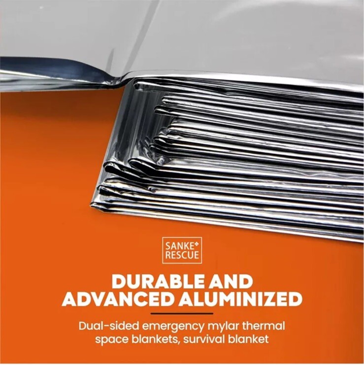 8 Pack Emergency BLANKET Thermal Survival Safety Insulating Mylar Heat 84″ X52″