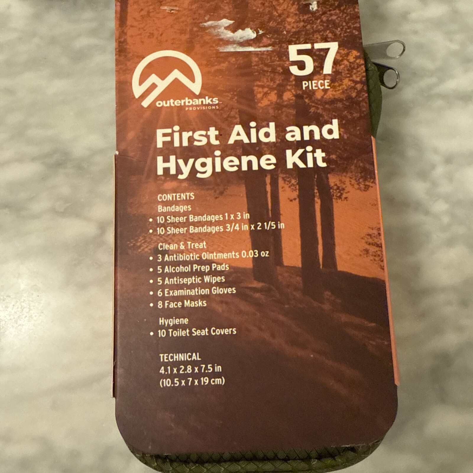 New And Sealed Outerbanks First Aid and Hygiene 57 Pieces Kit Survival