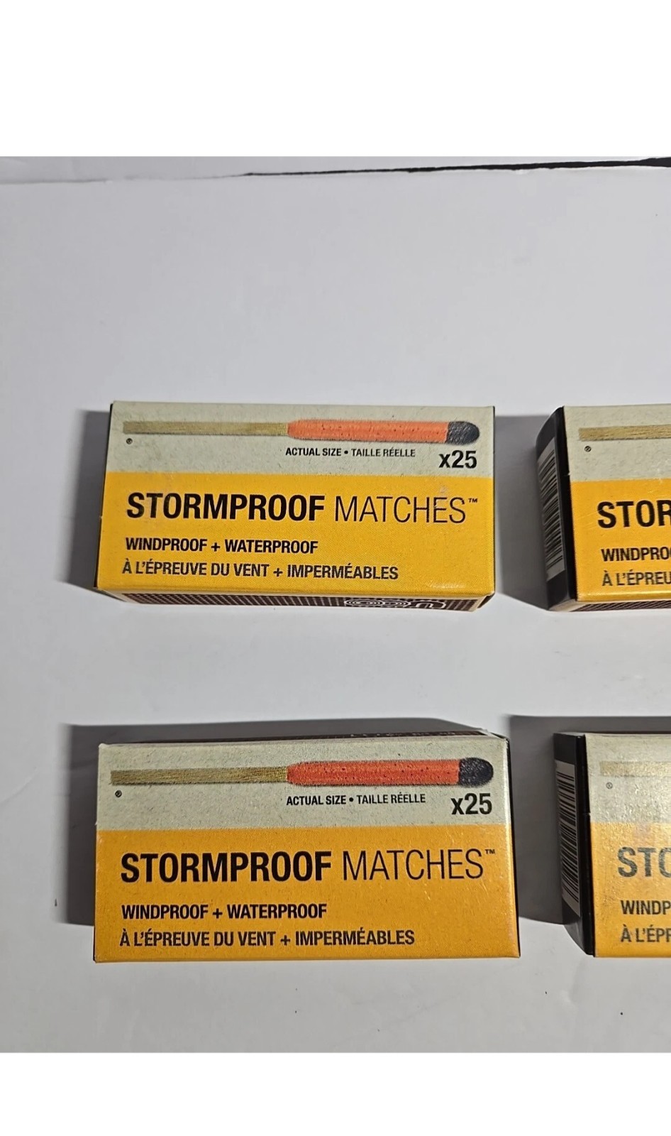 UCO Stormproof Matches 4 Pack 100 Ct. Total 15 Sec Burn Windproof Waterproof
