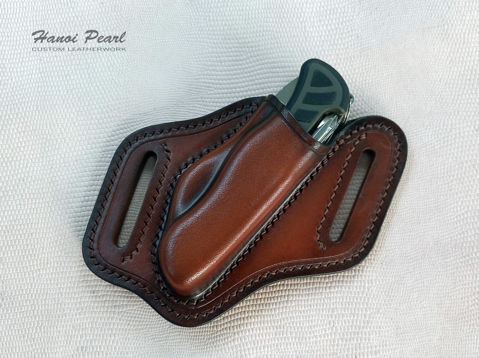Custom Leather Sheath for Victorinox Soldier 08 or similar 111mm versions