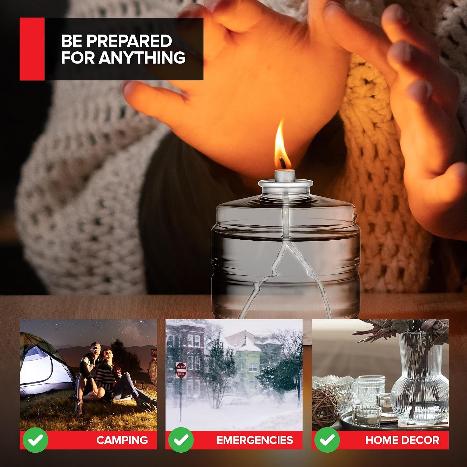 Hour Candles Pack of 12 Long Burning Emergency for Power Outages Storm Preparedn