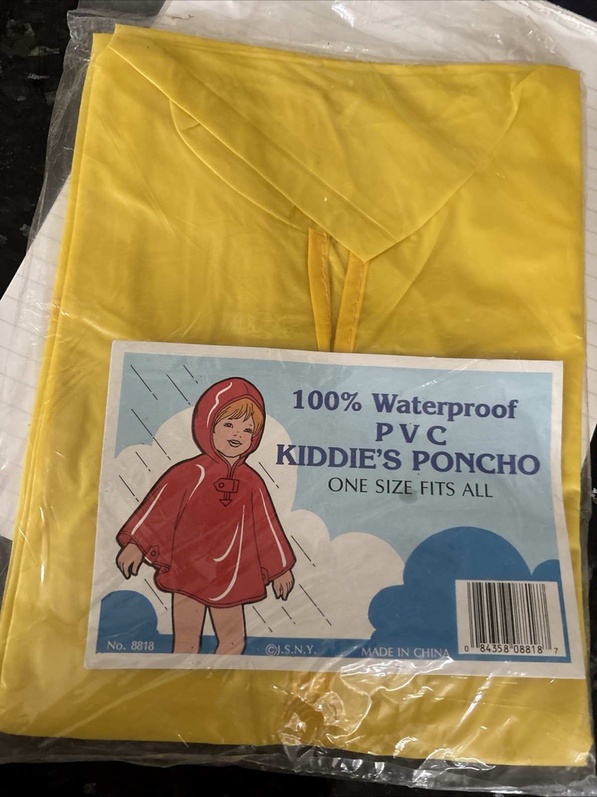 Hooded Rain Ponchos 5 Adult 1 Child Reusable Camp Hike Outdoor Survival NOS NeW