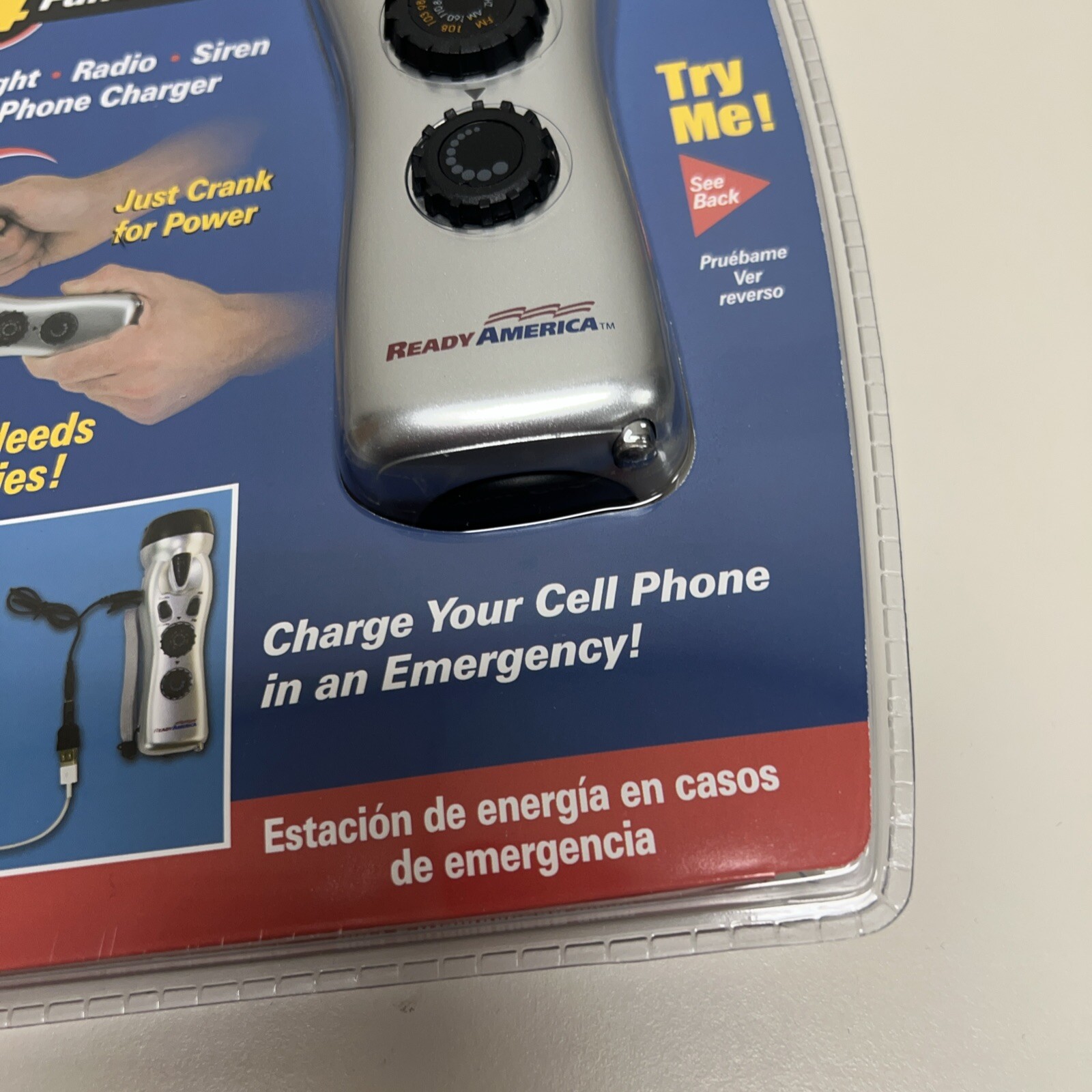 Ready America Emergency Power Station Flashlight Phone Charger Radio