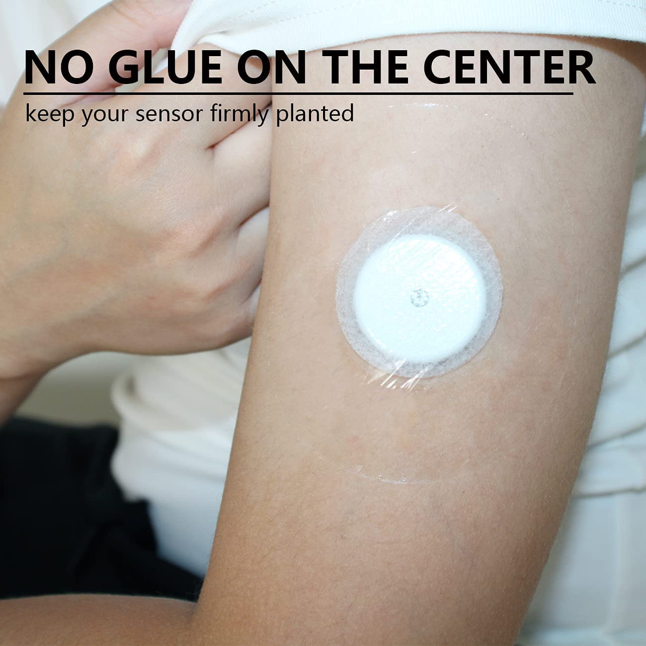 Sensor Covers for Libre 1/2, 55 Pack Waterproof Adhesive Patches,Transparent Tap