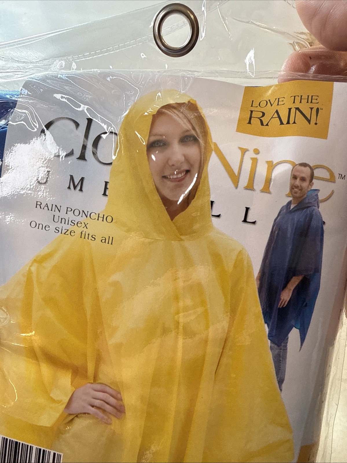 Cloud Nine Emergency Travel Rain Poncho Hooded NEW Navy Blue Unisex coat gear