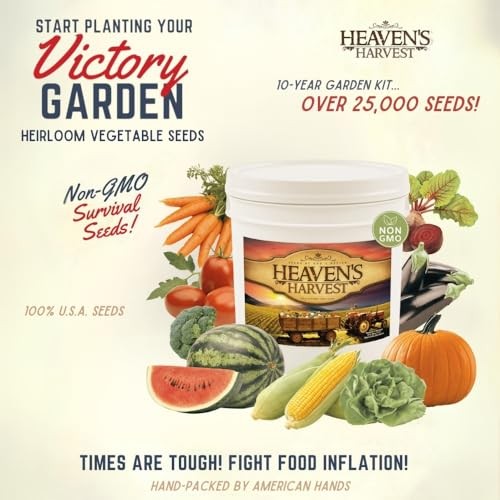 Heaven’s Harvest – 10 Year Survival Or Homestead Garden | 25k+ Heirloom 1-Pack
