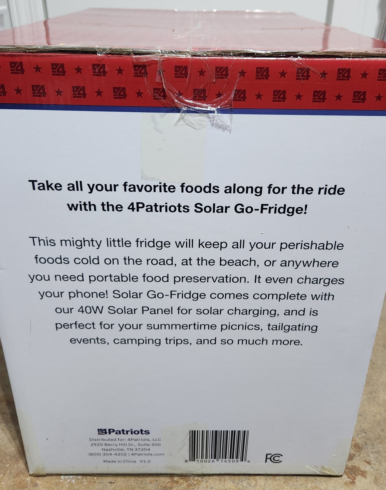 4Patriots Solar Go-Fridge With Extra Rechargeable Battery – PICKUP ONLY!!!