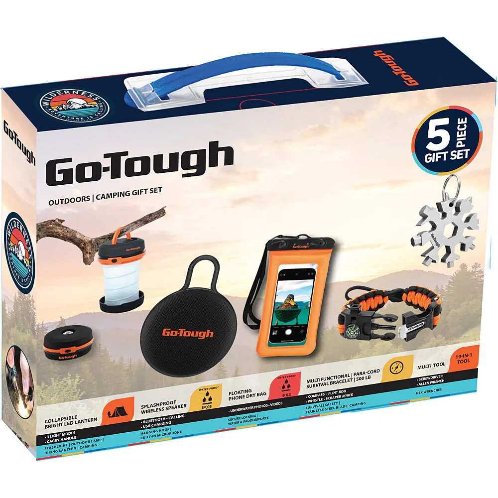Outdoor Camping Gift Set – Speaker, Lamp, Dry Bag, Survival Bracelet, MultiTool